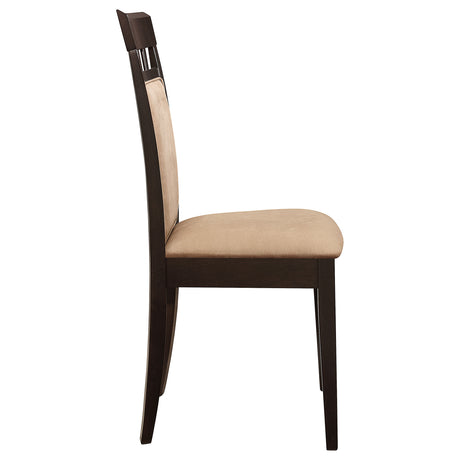 Side Chair - Gabriel Upholstered Side Chairs Cappuccino and Tan (Set of 2)