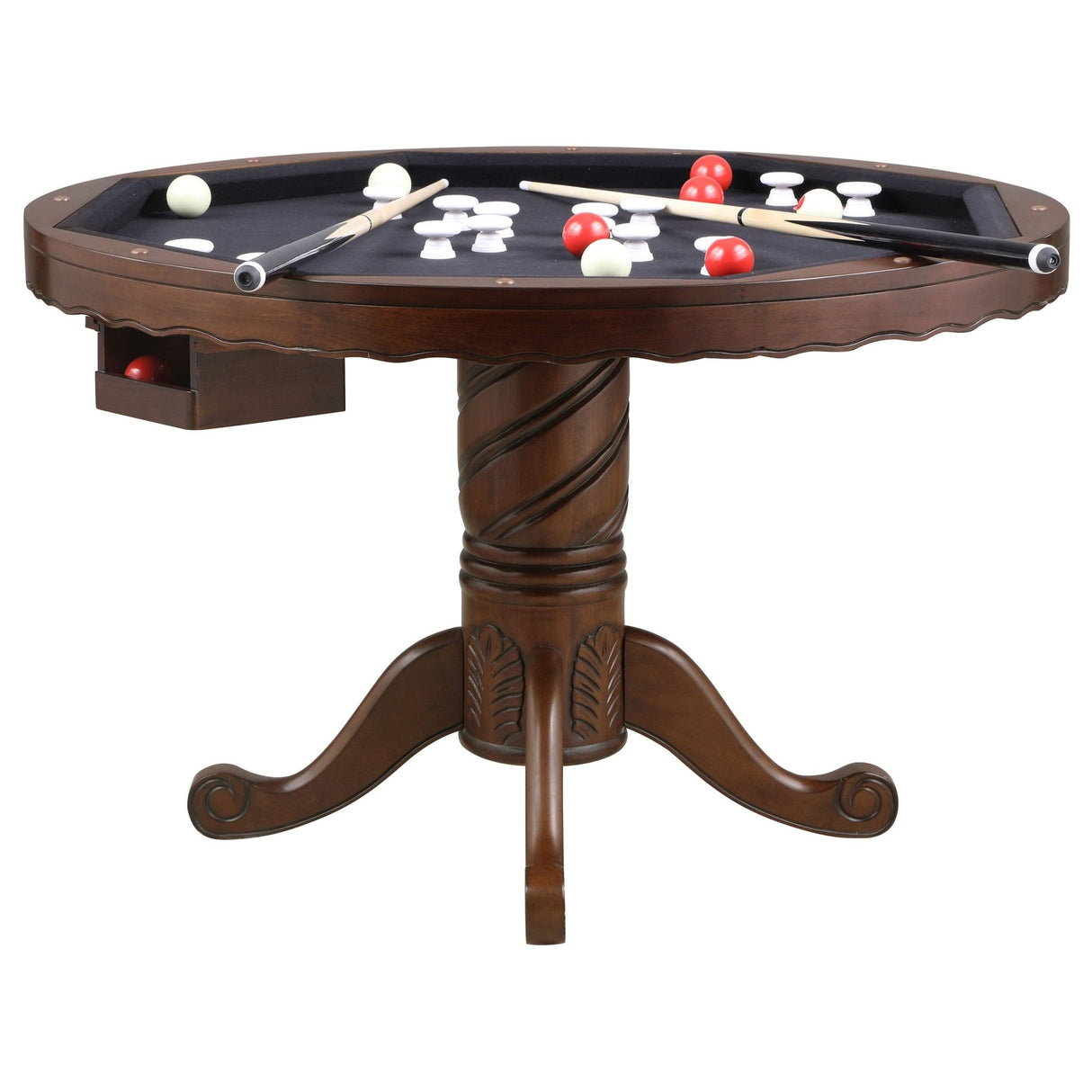 Turk 5 - piece Game Table Set Tobacco and Black | Coaster | Home Elegance USA