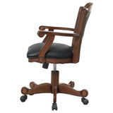 Game Chair - Turk Game Chair with Casters Black and Tobacco