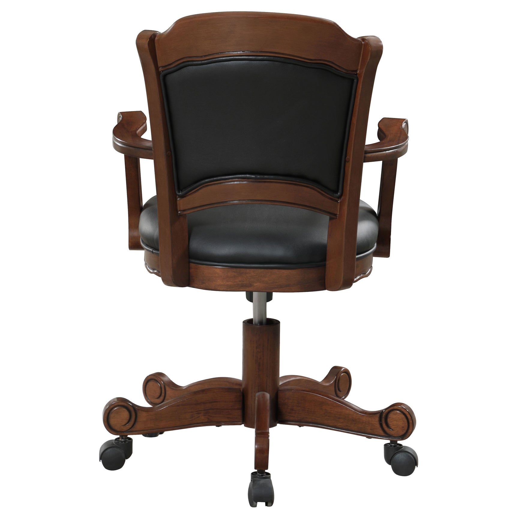 Game Chair - Turk Game Chair with Casters Black and Tobacco