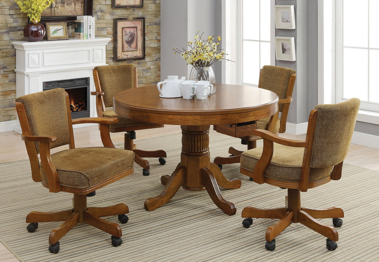 Mitchell 5 - piece Game Table Set Amber and Brown - 100951 - S5 - image - 1