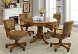 Mitchell 5 - piece Game Table Set Amber and Brown | Coaster | Home Elegance USA