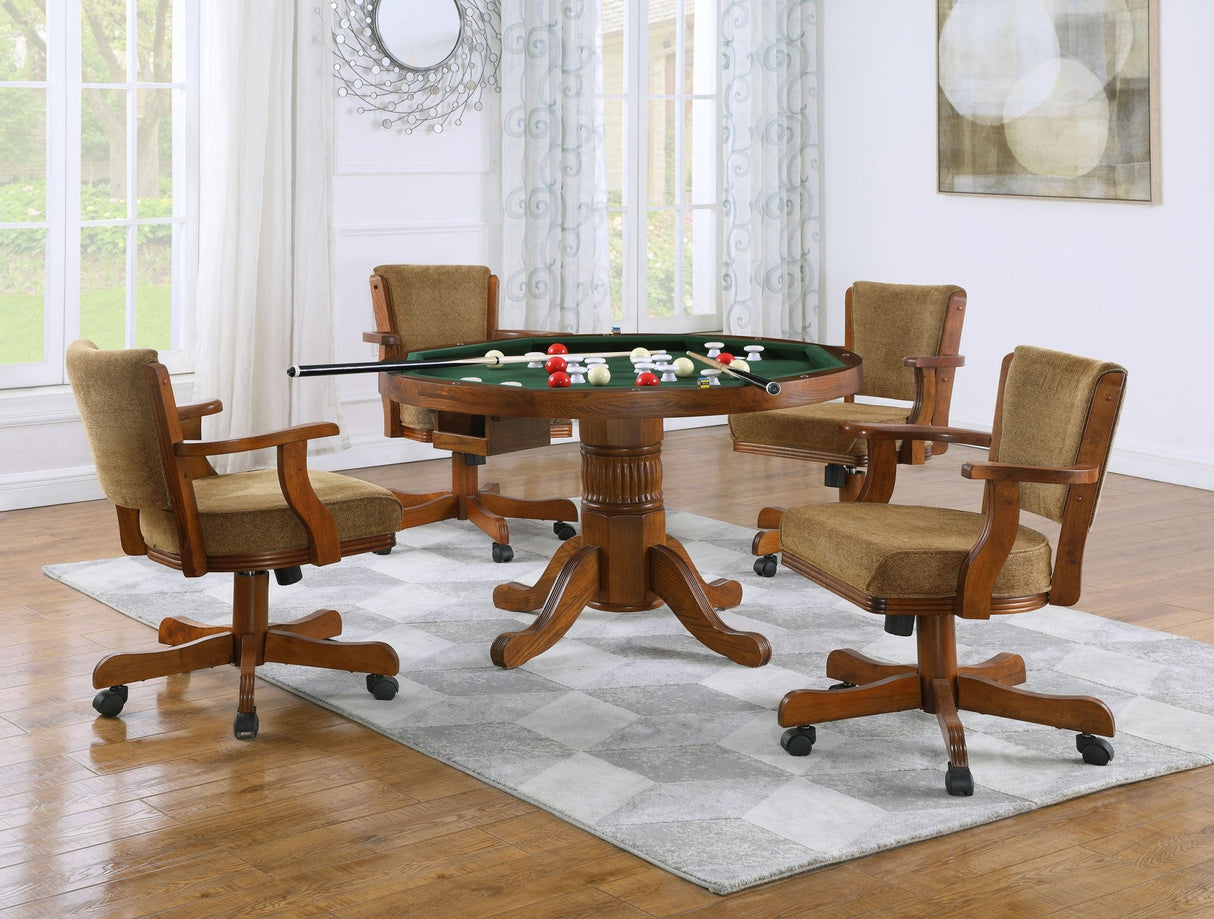 Mitchell 5 - piece Game Table Set Amber and Brown - 100951 - S5 - image - 3