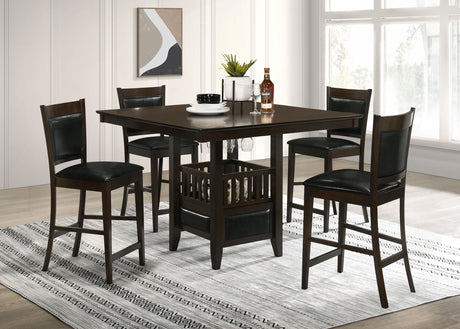 Jaden 5 - piece Dining Room Set Espresso and Black | Coaster | Home Elegance USA