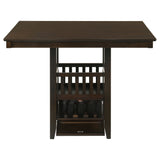 Counter Height Dining Table - Jaden Square Counter Height Table with Storage Espresso