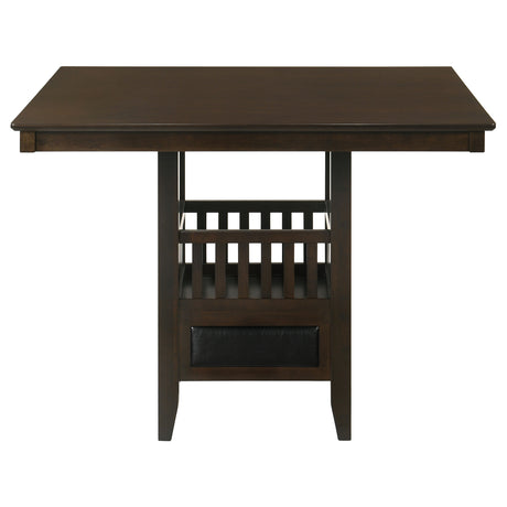 Counter Height Dining Table - Jaden Square Counter Height Table with Storage Espresso