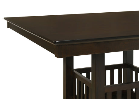 Counter Height Dining Table - Jaden Square Counter Height Table with Storage Espresso