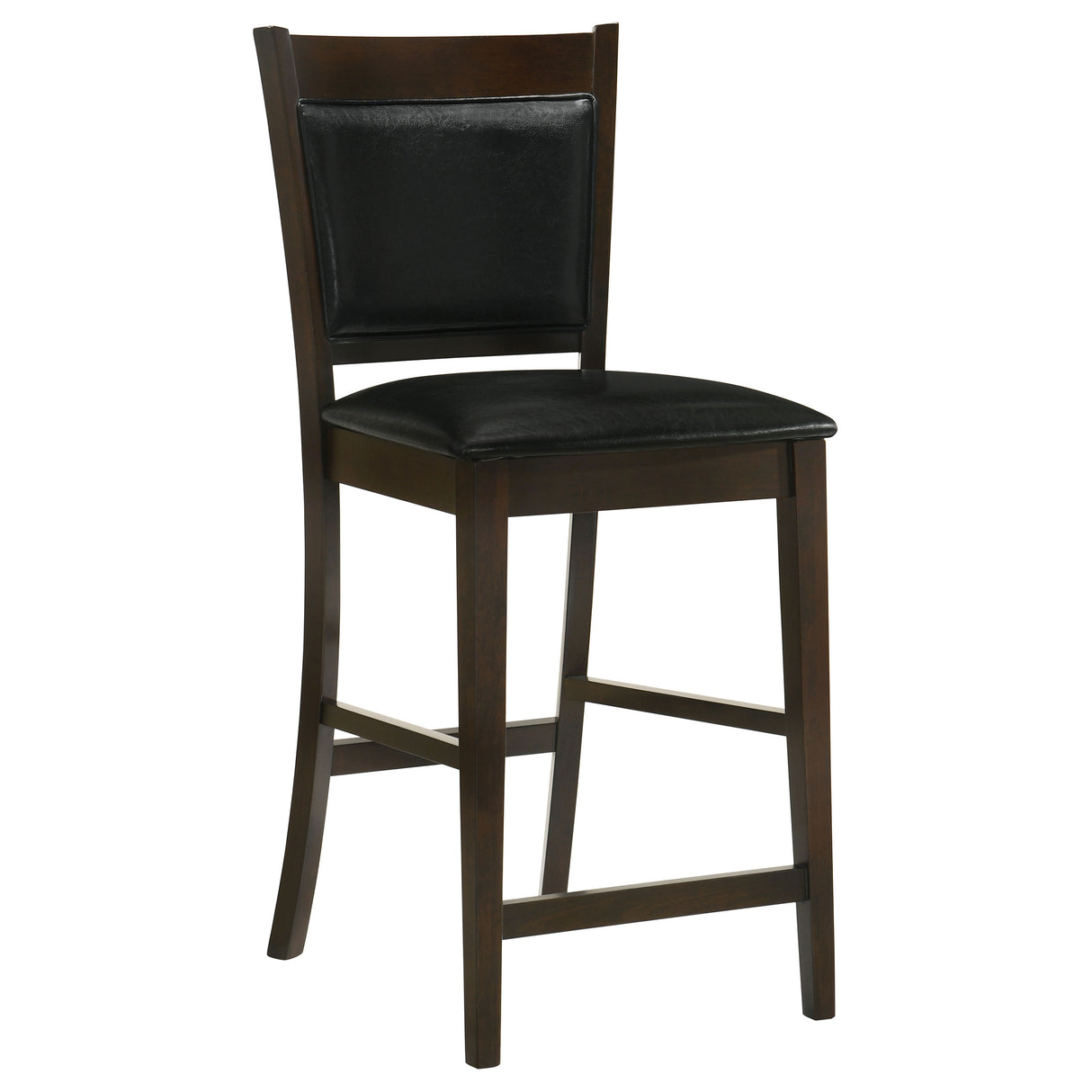 Counter Stool - Jaden Upholstered Counter Height Stools Black and Espresso (Set of 2)