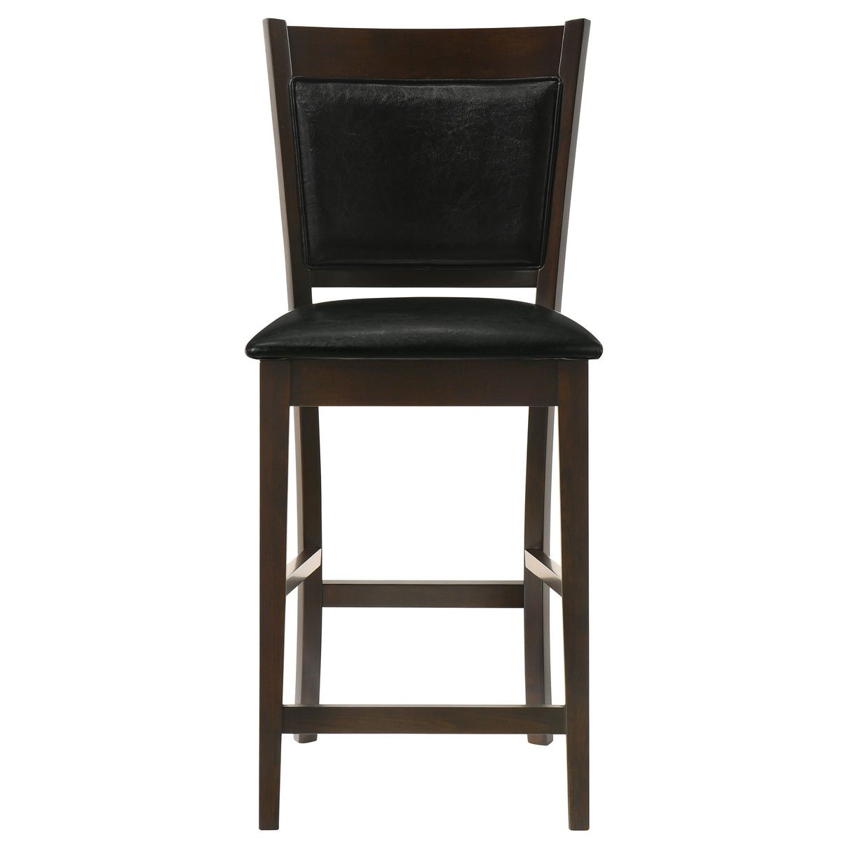 Counter Stool - Jaden Upholstered Counter Height Stools Black and Espresso (Set of 2)