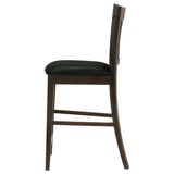 Counter Stool - Jaden Upholstered Counter Height Stools Black and Espresso (Set of 2)