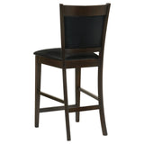 Counter Stool - Jaden Upholstered Counter Height Stools Black and Espresso (Set of 2)