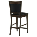 Counter Stool - Jaden Upholstered Counter Height Stools Black and Espresso (Set of 2)