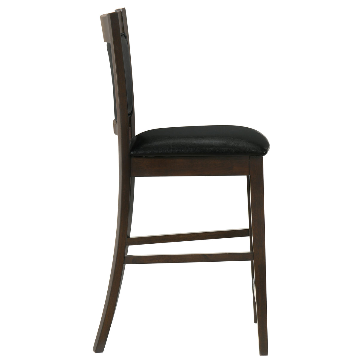 Counter Stool - Jaden Upholstered Counter Height Stools Black and Espresso (Set of 2)