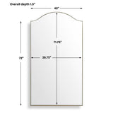 Mallorca Arch Mirror Brass - Gold by Uttermost - View 9