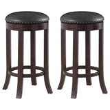 Aboushi Swivel Bar Stools with Upholstered Seat Brown (Set of 2) | Coaster | Home Elegance USA