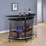 Amarillo 2 - tier Bar Unit Black and Chrome | Coaster - 101065 - Home Elegance USA - 2