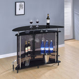 Amarillo 2 - tier Bar Unit Black and Chrome | Coaster | Home Elegance USA