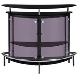 Amarillo 2 - tier Bar Unit Black and Chrome | Coaster | Home Elegance USA