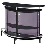 Amarillo 2 - tier Bar Unit Black and Chrome | Coaster - 101065 - Home Elegance USA - 5