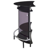 Amarillo 2 - tier Bar Unit Black and Chrome | Coaster | Home Elegance USA