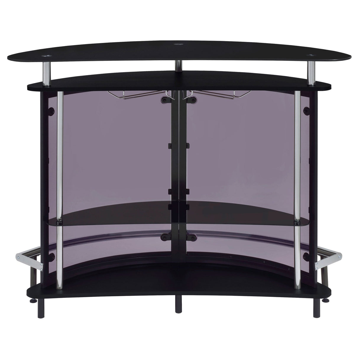 Amarillo 2 - tier Bar Unit Black and Chrome | Coaster - 101065 - Home Elegance USA - 8