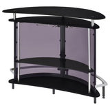 Amarillo 2 - tier Bar Unit Black and Chrome | Coaster - 101065 - Home Elegance USA - 9