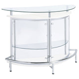 Amarillo 2 - tier Bar Unit White and Chrome | Coaster | Home Elegance USA