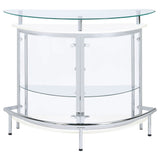 Amarillo 2 - tier Bar Unit White and Chrome | Coaster | Home Elegance USA