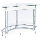 Amarillo 2 - tier Bar Unit White and Chrome | Coaster | Home Elegance USA