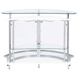 Amarillo 2 - tier Bar Unit White and Chrome | Coaster | Home Elegance USA