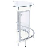 Amarillo 2 - tier Bar Unit White and Chrome | Coaster | Home Elegance USA