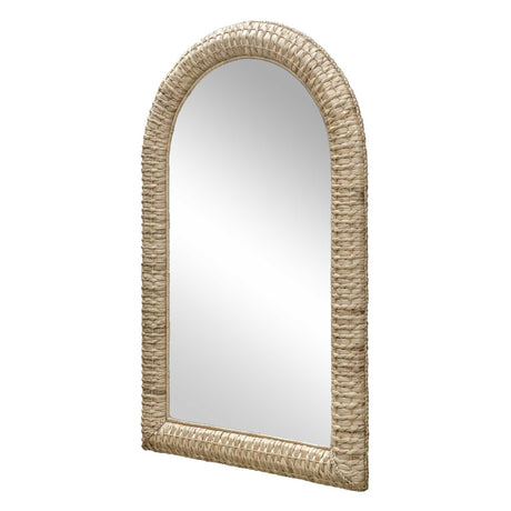 Twisted Seagrass Arch Mirror Woodtone - Light Brown by Uttermost - View 3
