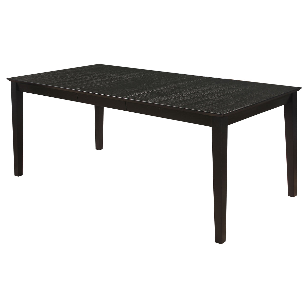 Dining Table - Louise Rectangular Dining Table with Extension Leaf Black