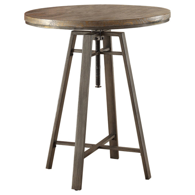 Bartlett Adjustable Swivel Bar Table Brushed Nutmeg | Coaster | Home Elegance USA