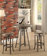 Bartlett Adjustable Swivel Bar Table Brushed Nutmeg | Coaster | Home Elegance USA