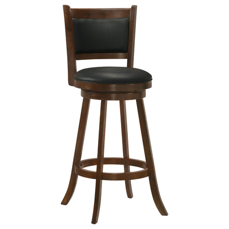 Swivel Bar Stool - Broxton Upholstered Swivel Bar Stools Chestnut and Black (Set of 2)