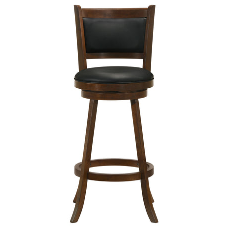 Swivel Bar Stool - Broxton Upholstered Swivel Bar Stools Chestnut and Black (Set of 2)