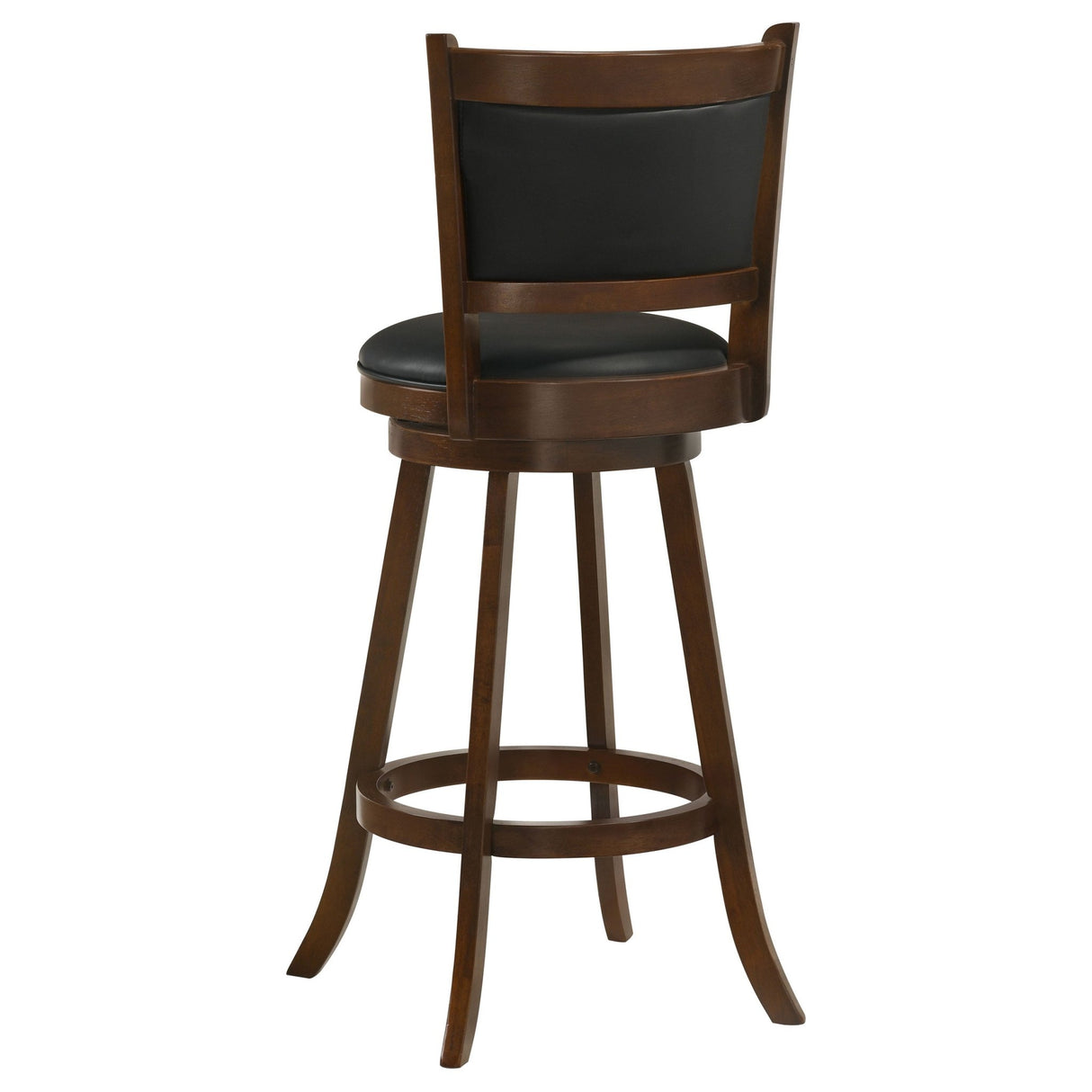 Broxton Upholstered Swivel Bar Stools Chestnut and Black (Set of 2) | Coaster | Home Elegance USA