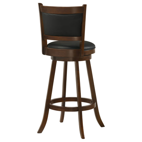 Swivel Bar Stool - Broxton Upholstered Swivel Bar Stools Chestnut and Black (Set of 2)