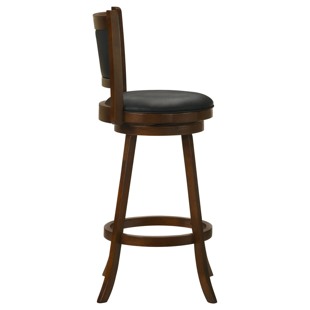 Broxton Upholstered Swivel Bar Stools Chestnut and Black (Set of 2) | Coaster | Home Elegance USA