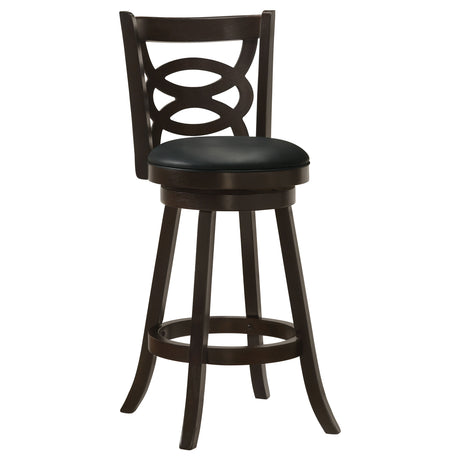 Swivel Bar Stool - Calecita Swivel Bar Stools with Upholstered Seat Cappuccino (Set of 2)