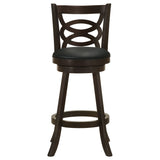 Calecita Swivel Bar Stools with Upholstered Seat Cappuccino (Set of 2) | Coaster | Home Elegance USA