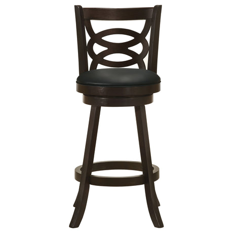 Swivel Bar Stool - Calecita Swivel Bar Stools with Upholstered Seat Cappuccino (Set of 2)