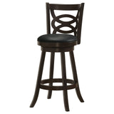 Calecita Swivel Bar Stools with Upholstered Seat Cappuccino (Set of 2) | Coaster | Home Elegance USA