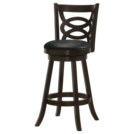 Swivel Bar Stool - Calecita Swivel Bar Stools with Upholstered Seat Cappuccino (Set of 2)