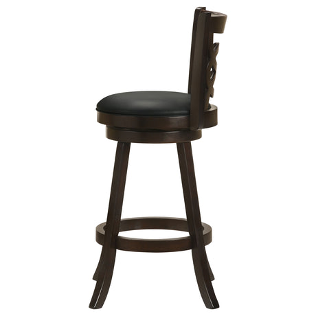 Swivel Bar Stool - Calecita Swivel Bar Stools with Upholstered Seat Cappuccino (Set of 2)