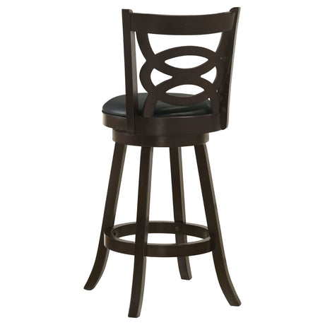 Swivel Bar Stool - Calecita Swivel Bar Stools with Upholstered Seat Cappuccino (Set of 2)