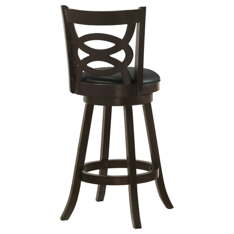 Swivel Bar Stool - Calecita Swivel Bar Stools with Upholstered Seat Cappuccino (Set of 2)