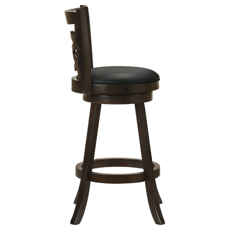 Swivel Bar Stool - Calecita Swivel Bar Stools with Upholstered Seat Cappuccino (Set of 2)