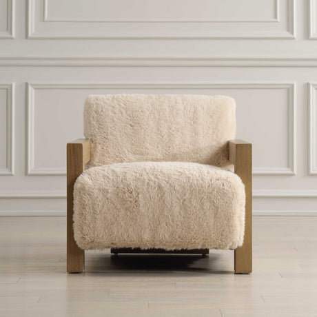 Jackson Sheepskin Accent Chair - Light Brown by Uttermost - View 2